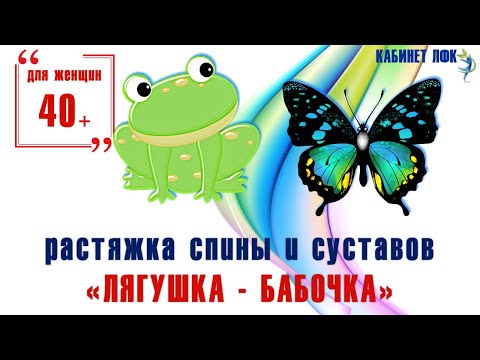 Упражнение для растяжки спины и суставов &quot;Бабочка - Лягушка&quot; для женщин 40+