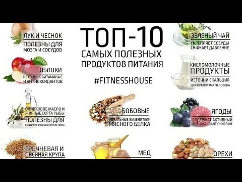 10 Самых полезных продуктов питания для здоровья
