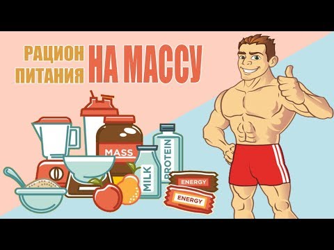 Подробный рацион питания ДЛЯ НАБОРА МАССЫ