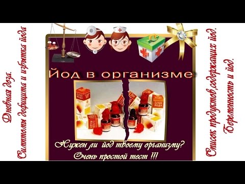 Йод в организме. Можно ли жить без йода. Симптомы дефицита и избытка. Простой тест.